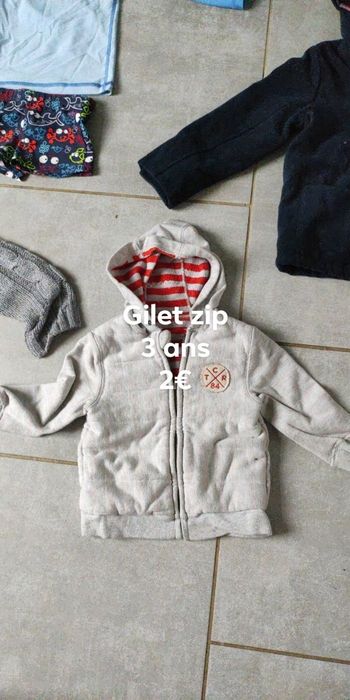 Gilet zip 3 ans