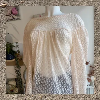 Blouse crème en dentelle ZARA 🤍 style bohème