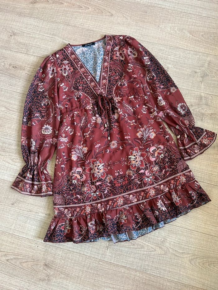 Robe imprimée à manches longues Jus de Pom taille M/L jamais portée - photo numéro 11