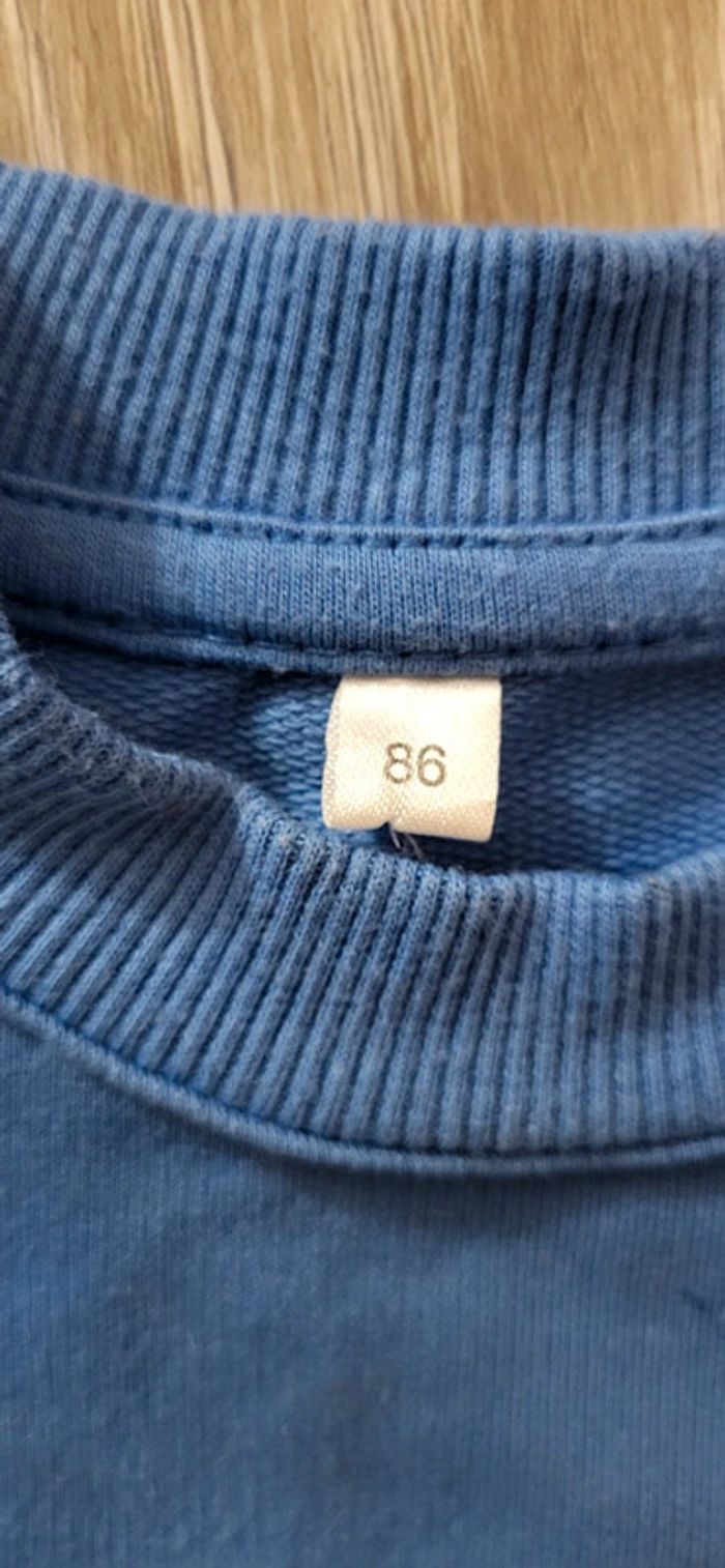 Sweat bleu léger neuf 18 mois - photo numéro 4