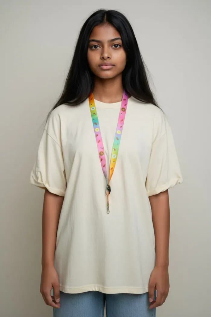 Tour de Cou Réglable Motif Nourriture 52-99 cm Neuf