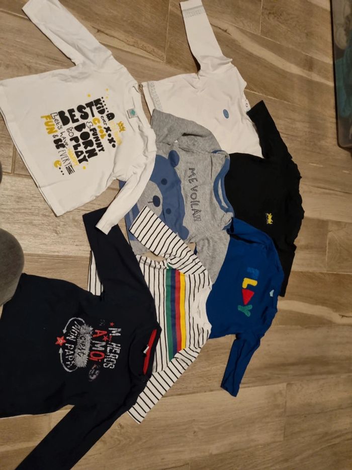 Lot de 7 t-shirt manches longues 6 mois