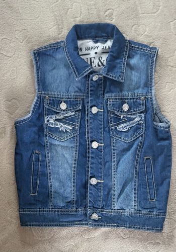 Veste jeans sans manches 10 ans
