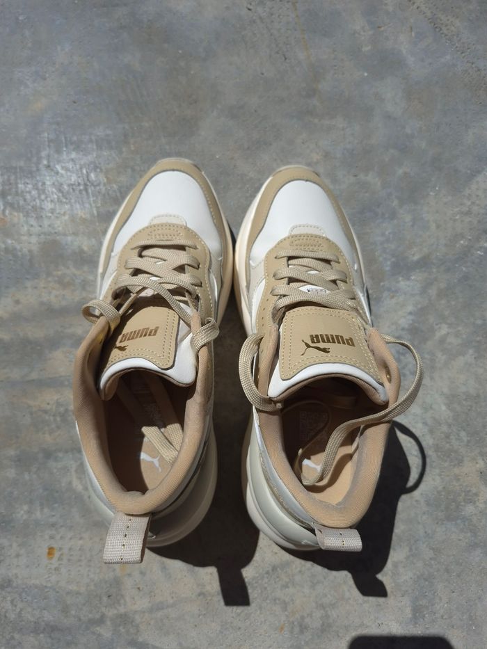 Puma Cilia Wedge beige et blanc - photo numéro 2