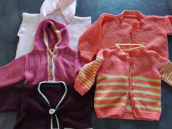 Lot gilet laine fille