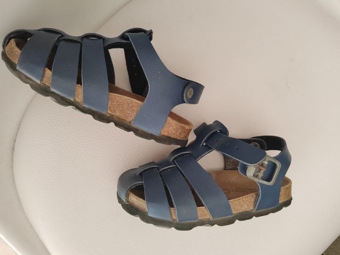 Sandales garçon taille 22 bleu marine - photo numéro 2