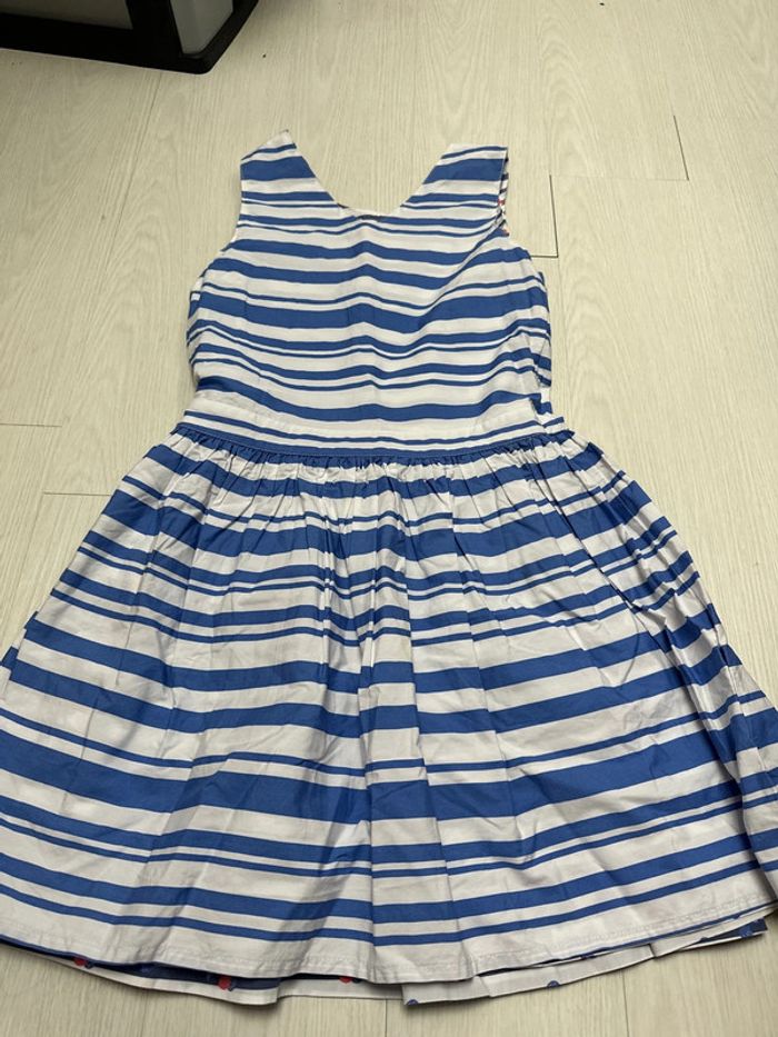Robe réversible, blanc, rayé bleu Okaïdi, 10 ans - photo numéro 4