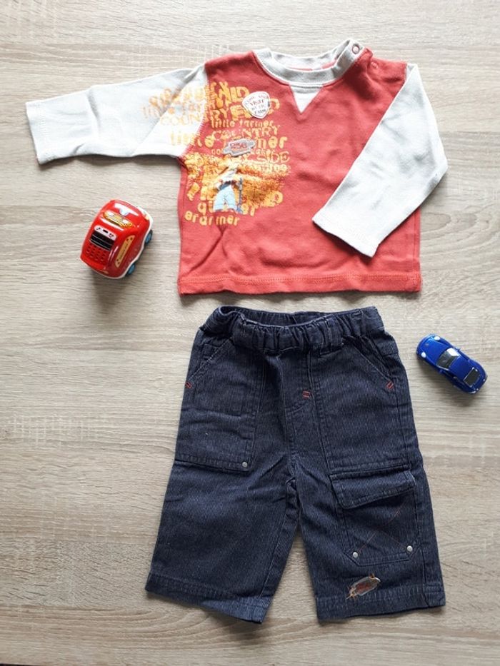 Ensemble pantalon t shirt manches longues 6 mois influx
