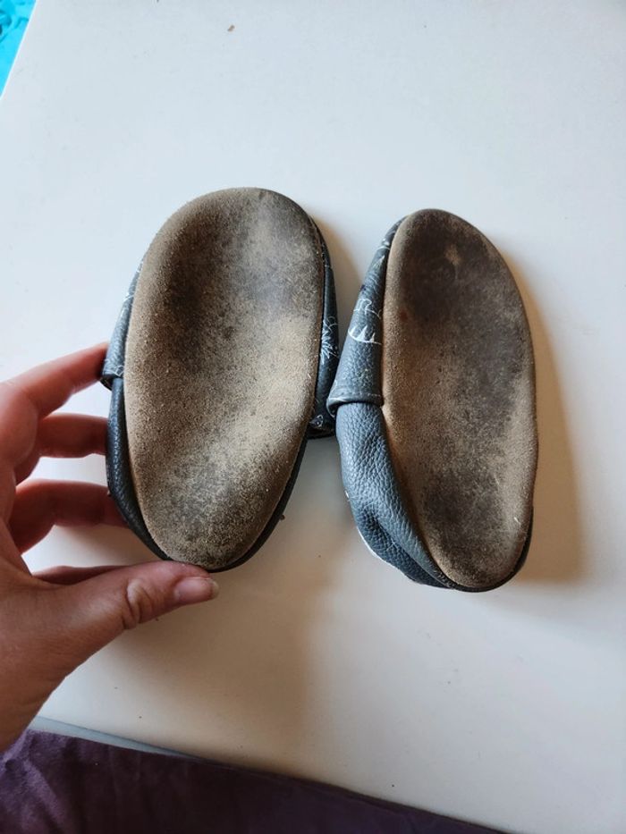 Chaussons en cuir dinosaures - photo numéro 4
