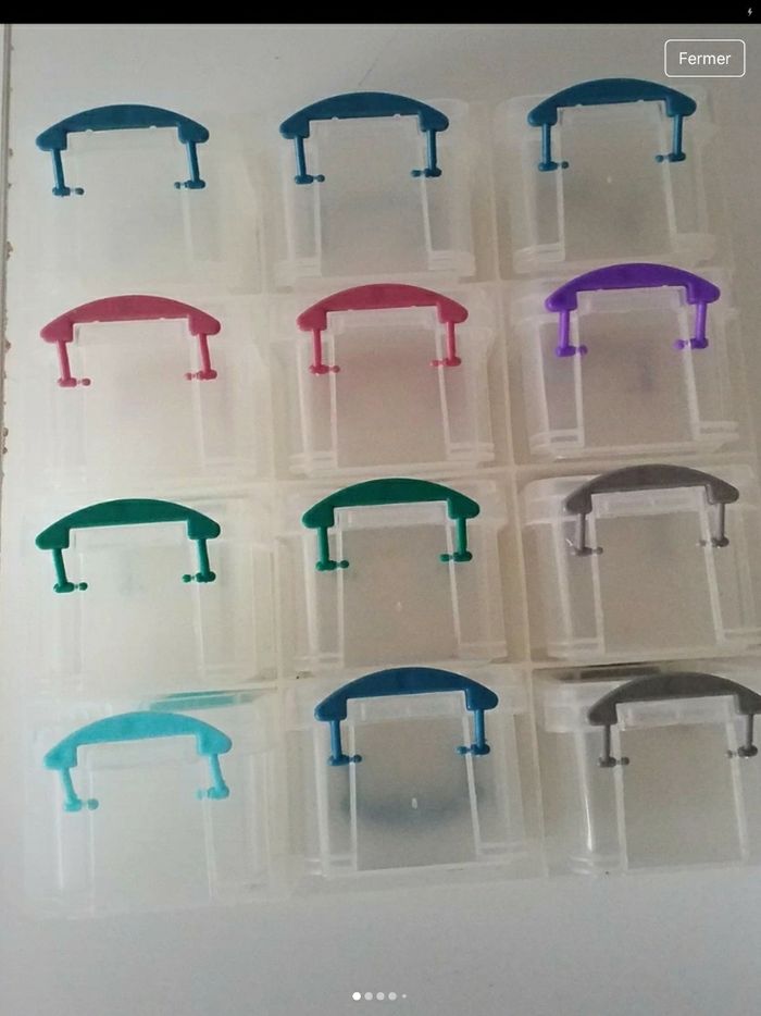 box de 9     petites boites de rangement      avec couvercle     très bon état  dimensions en photos - photo numéro 4