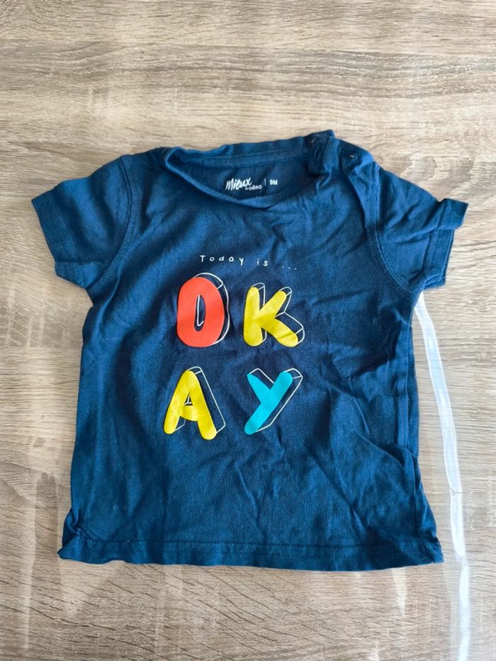 Tee shirt manches courtes garçon 9 mois