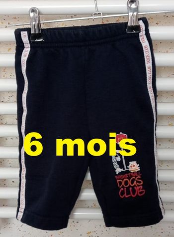 Pantalon de sport bleu marine Tissaïa Taille 6 mois
