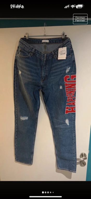 Jean Sandro Hortense blue vintage taille 42 neuf