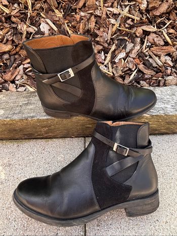 Boots botines femme pointure 37 cuir Eram flex