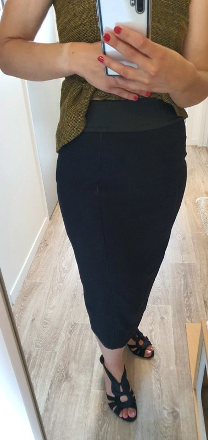 Jupe crayon avec nœud ceinture satin très classe - photo numéro 2