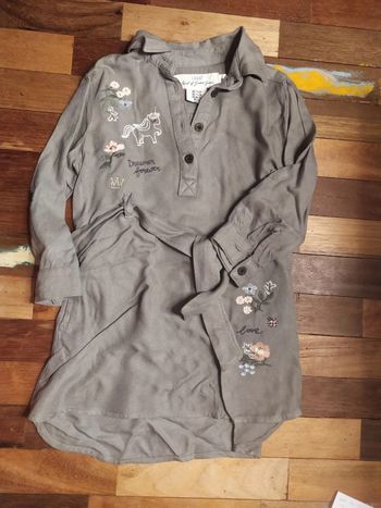 Robe chemise manches longues T92