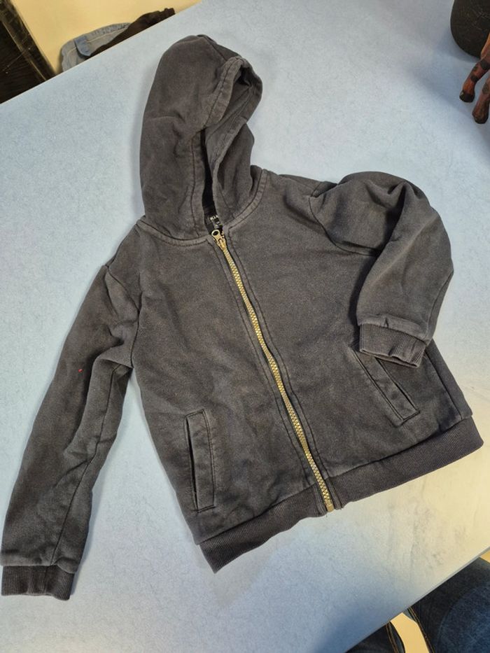 Veste a zip taille 6 ans bleu nuit kiabi