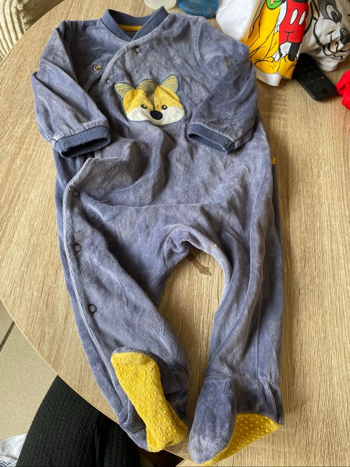Pyjama en velours 1 pièce