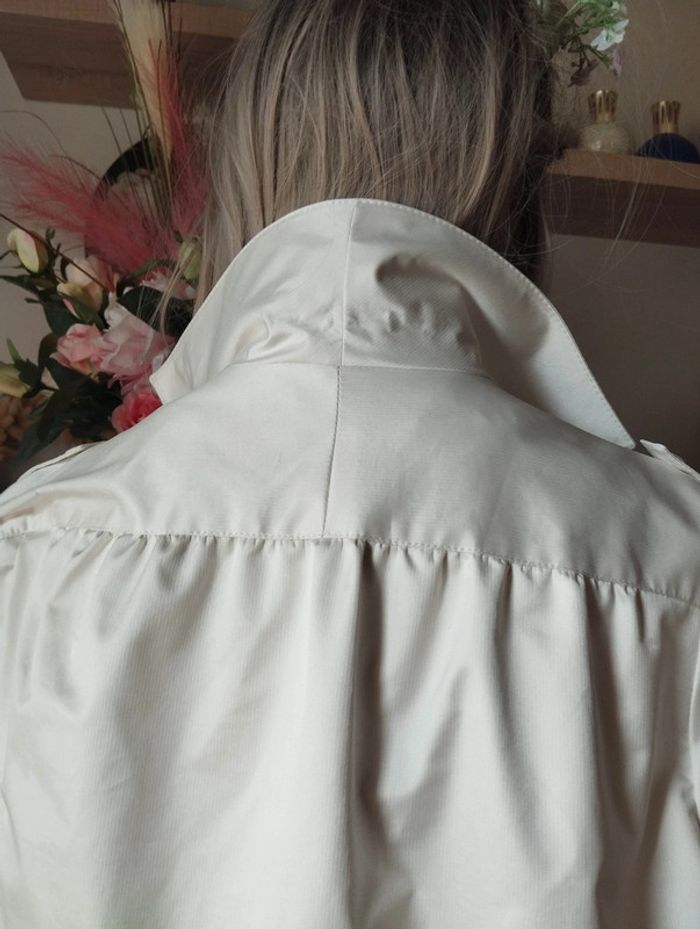 🐝 Trench-Coat Léger Couleur Ivoire Irisé Claude Harvey T38/40🐝 - photo numéro 10