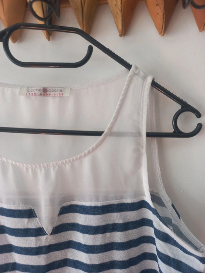 Débardeur rayé bi-matière - photo numéro 3