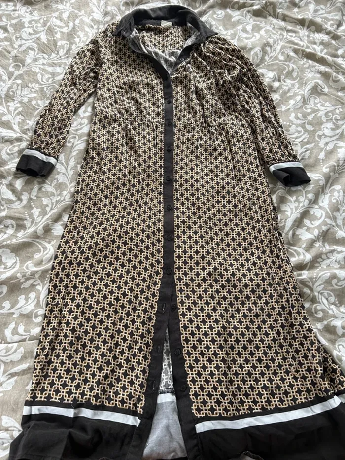 Robe longue H&M noir beige taille 40