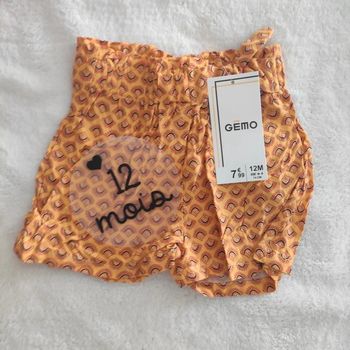 Short jupe culotte 12mois fille neuf