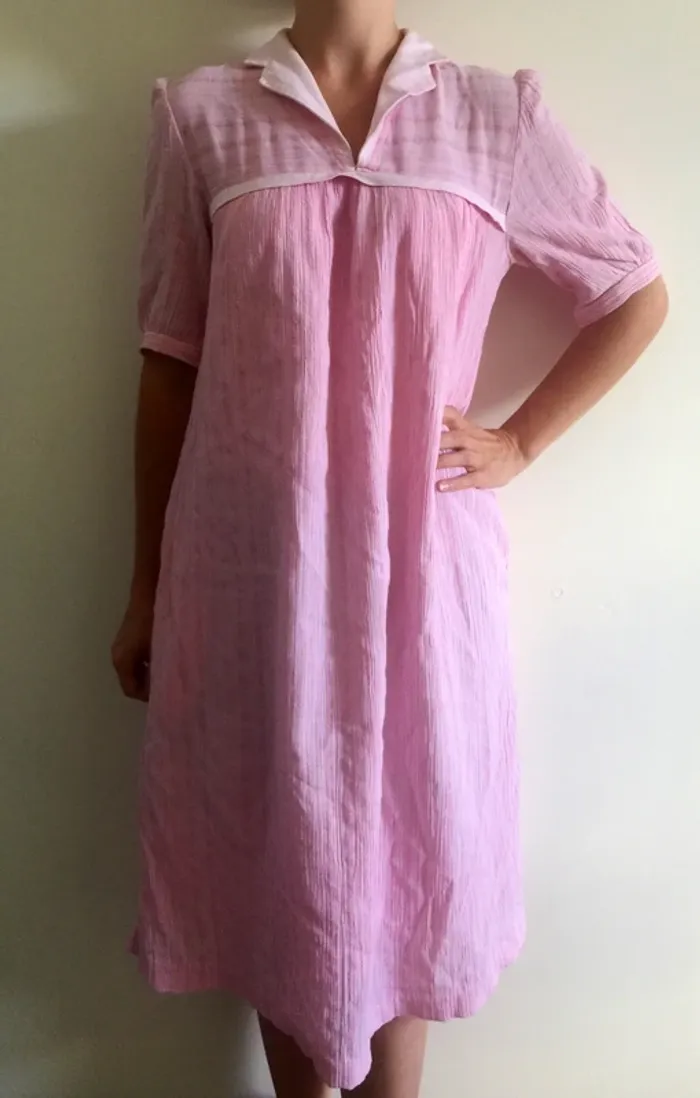 Robe de grossesse rose bonbon vintage