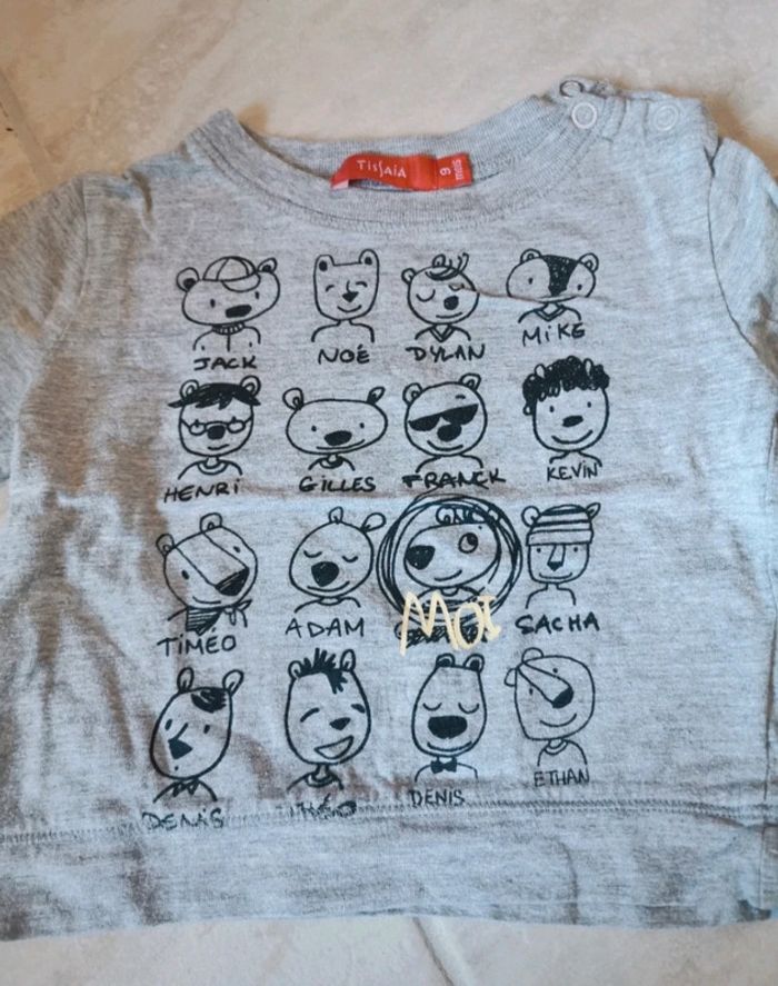 T-shirt à manches longues bébé garçon 9 mois - photo numéro 2