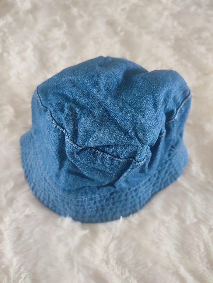 Bob réversible fleuri ou jeans taille 47 - photo numéro 3