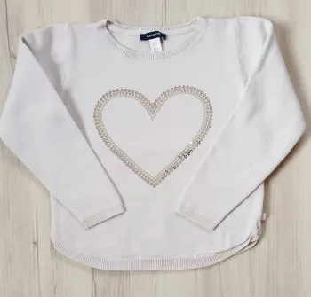 Pull cœur okaidi 6 ans