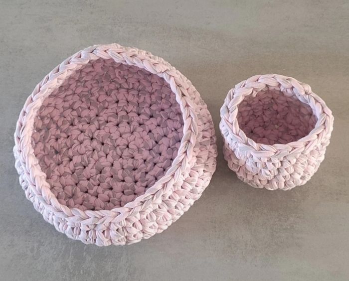 Lot de 2 vides poches roses et grises - photo numéro 2