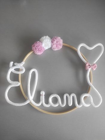 Décoration murale couronne prénom Eliana