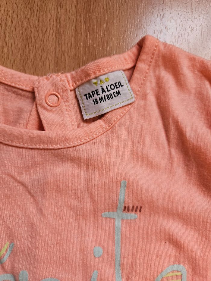 Lot de 2 t-shirts 18 mois tape à l'œil - photo numéro 3