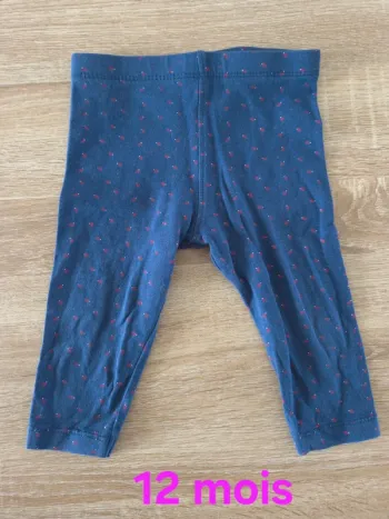 Legging court bleu marine 12 mois