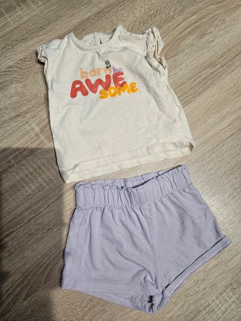 Ensemble short bb 6 mois
