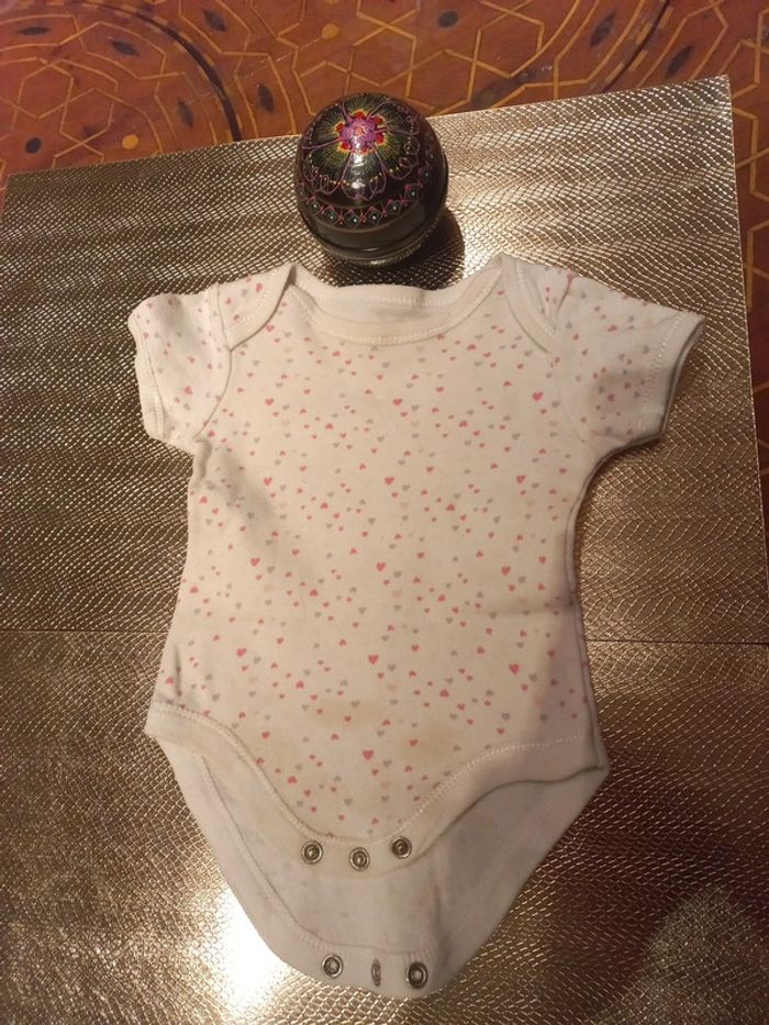 Body coton a cœurs 12 mois - photo numéro 2