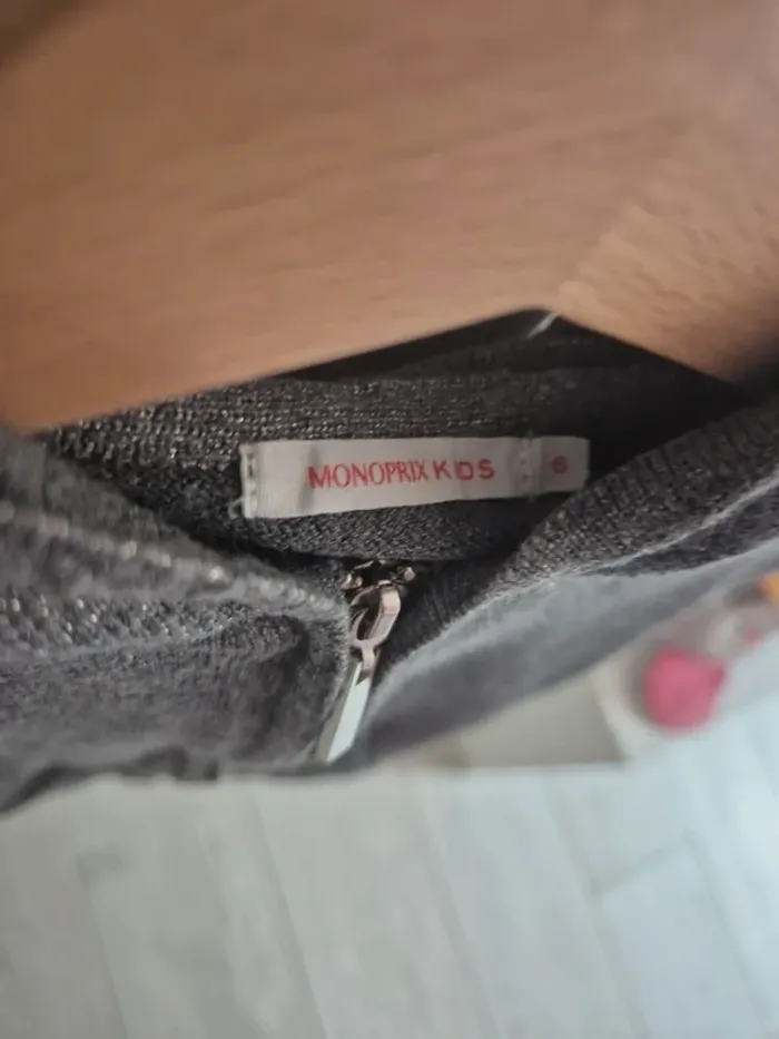 Gilet gris / argenté Monoprix Kids 6 ans - photo numéro 4