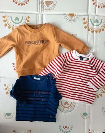 Lot pull sweat  6 mois 