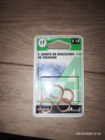 4 joints de bouchon de vidange