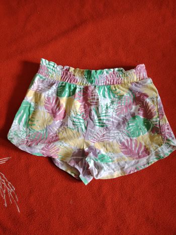 Short multi couleur motif feuille 