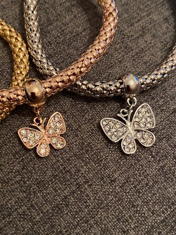 Lot 3 bracelets papillons taille XL