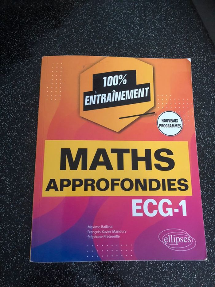 Livre ECG 1 Maths Approfondies