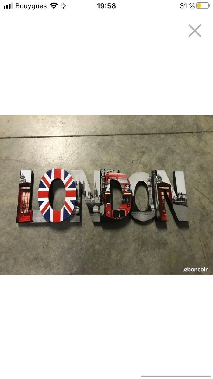 Décoration plaque murale London - photo numéro 2