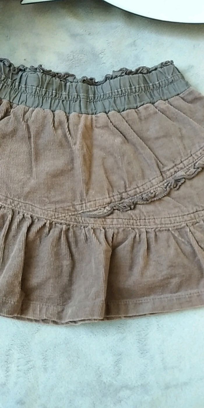 Jupe velours marron Fille 12 mois Minnie Disney C&A 100% coton - photo numéro 4