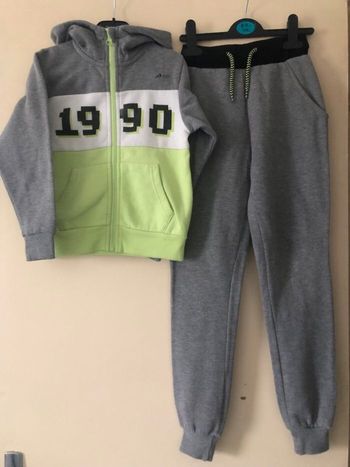 Ensemble survêtement 6 ans gris et jaune fluo