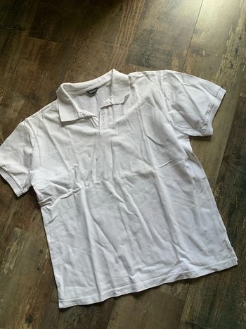 Polo blanc sans bouton