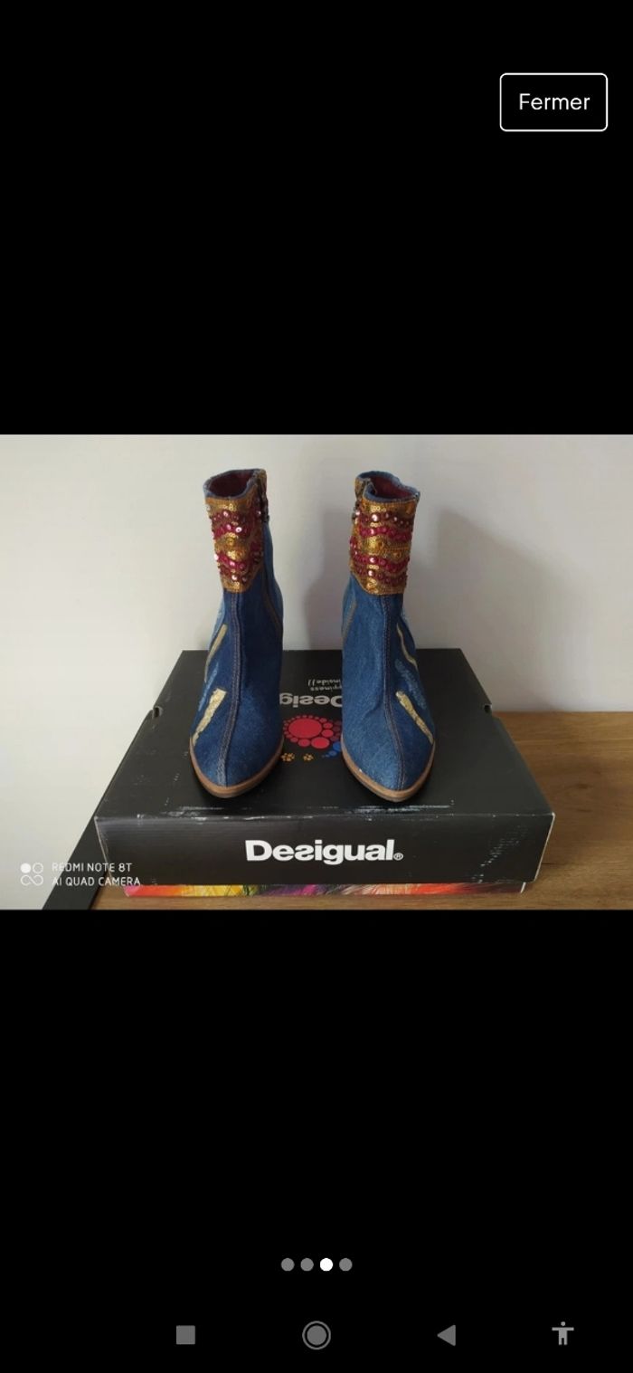 Bottines Desigual comme neuve 39 - photo numéro 3