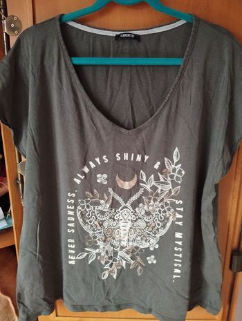 Tee-shirt femme kaki 