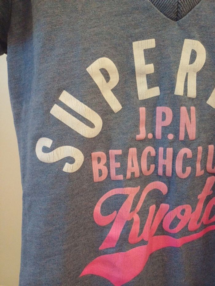 Tee-shirt superdry col v - photo numéro 7