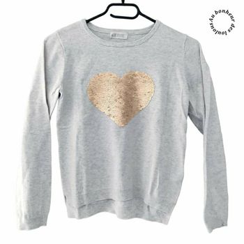 8 10 ans pull sequin h&m 140 cm